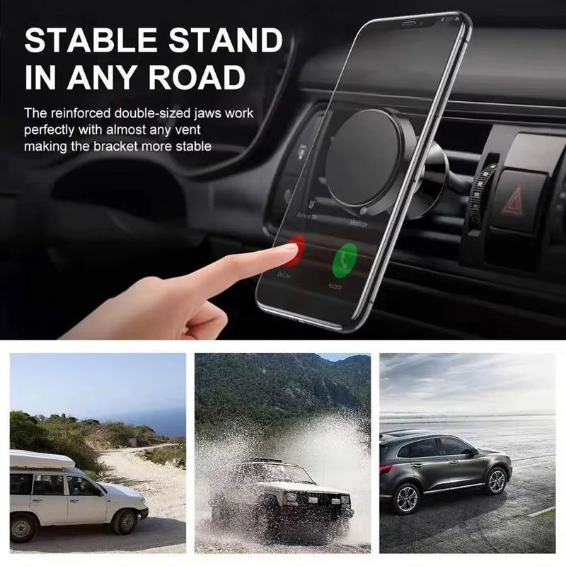 360 Degree Adjustable Magnetic Phone Holder Car Mount with Car Air Vent Clip Cellphone Mount Phone Bracket Smart Phone Universal