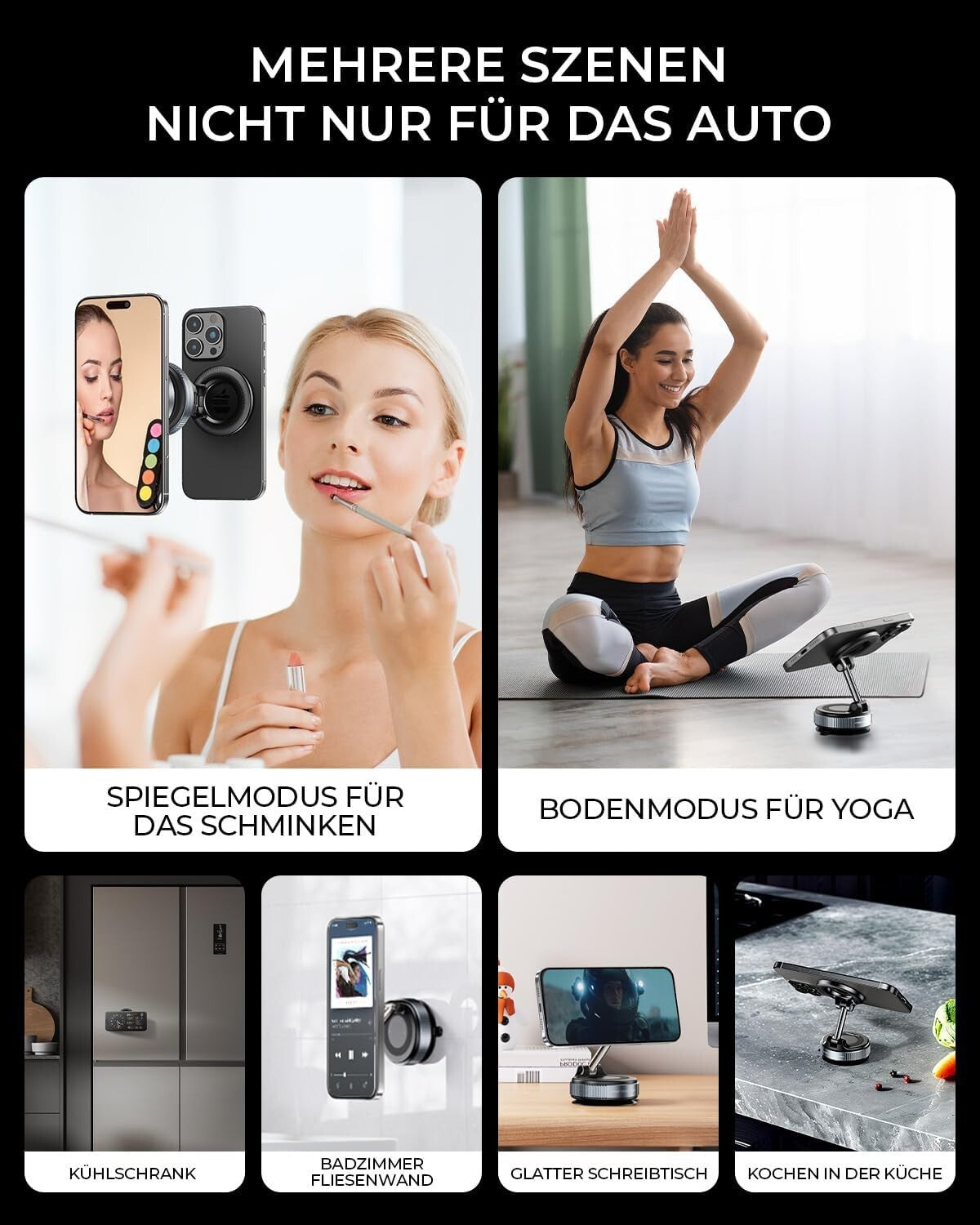 Magnetische Handyhalterung Auto Universal KFZ Vacuum Suction Handyhalterung 360°