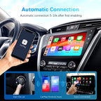 2In1 Wired to Wireless Carplay Android Auto Adapter for OEM Car Stereo with USB Plug and Play
