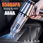 Car Vacuum Cleaner Wireless 95000PA Strong Suction Vacuum Cleaner Portable Handheld Vacuum Cleaner Blower 2In1 for Car Home