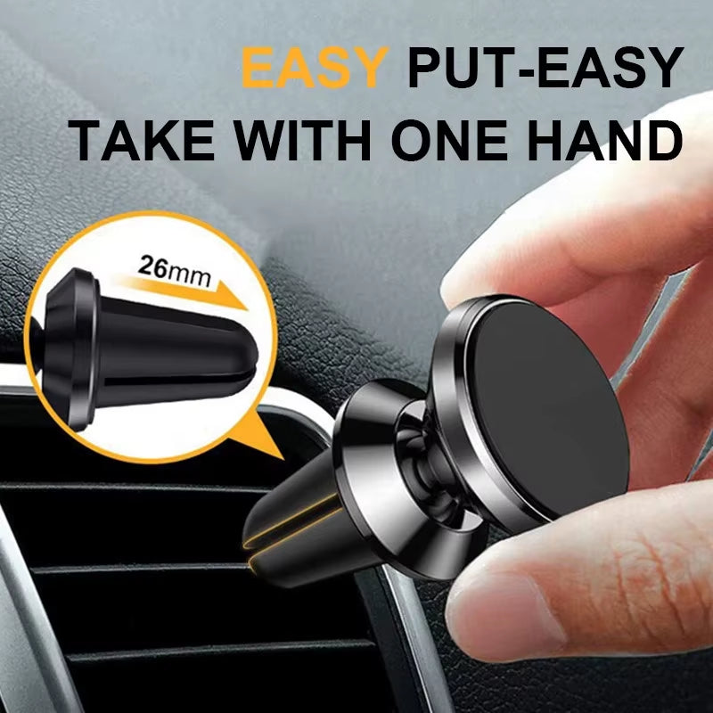 360 Degree Adjustable Magnetic Phone Holder Car Mount with Car Air Vent Clip Cellphone Mount Phone Bracket Smart Phone Universal