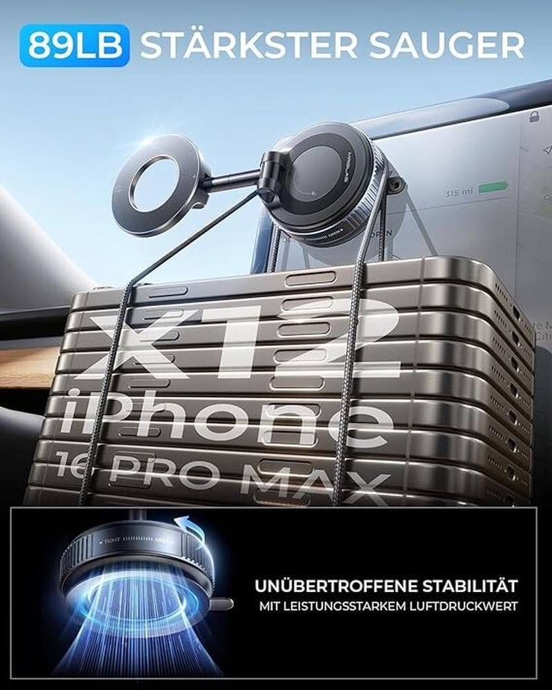 Magnetische Handyhalterung Auto Universal KFZ Vacuum Suction Handyhalterung 360°